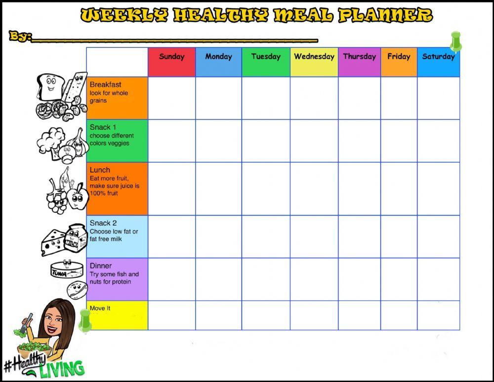 Weekly healthy meal planner
