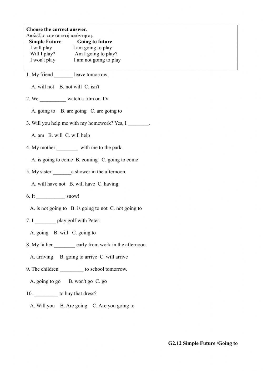 Bsenior Worksheet 11