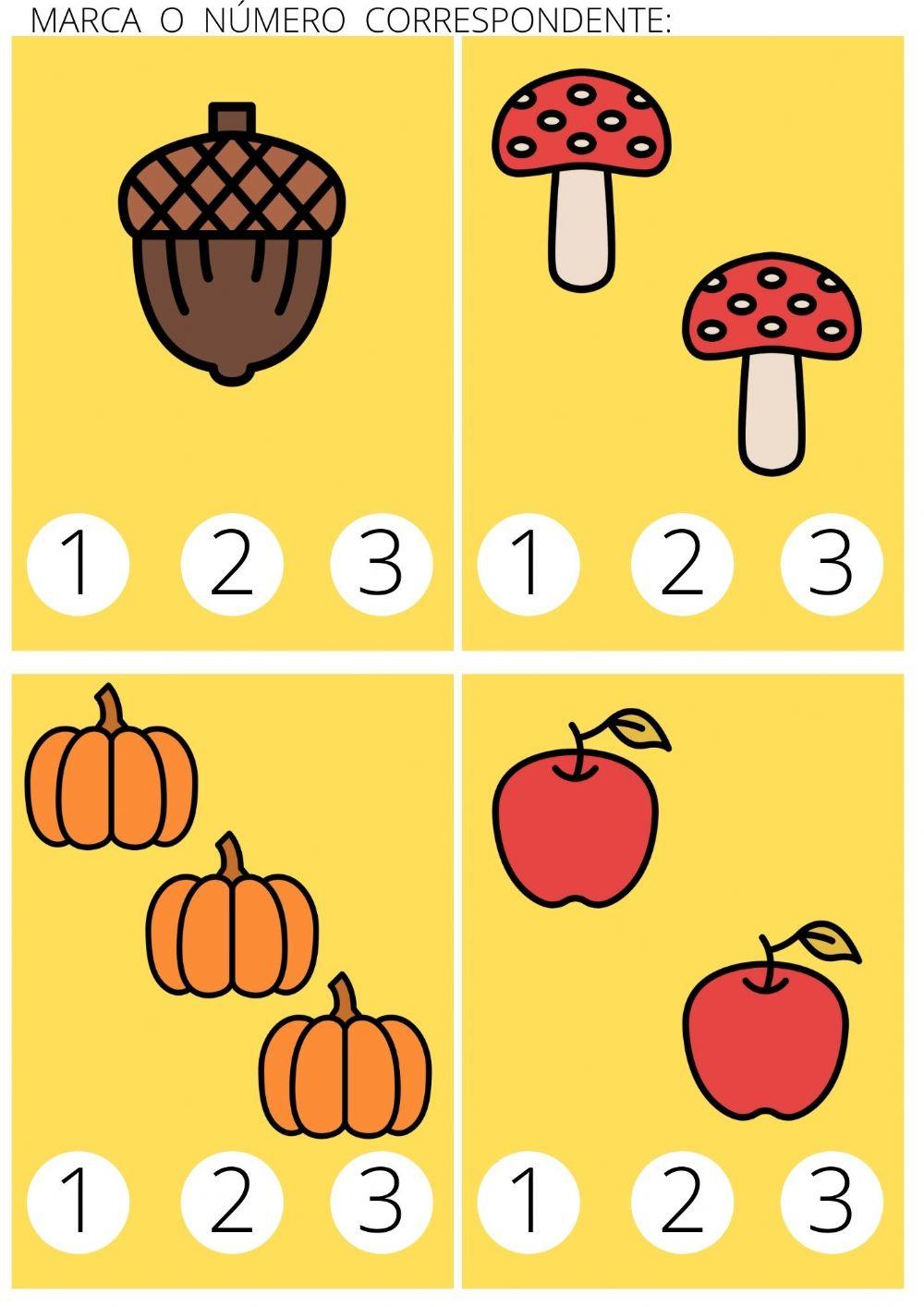 Contar elementos otoño