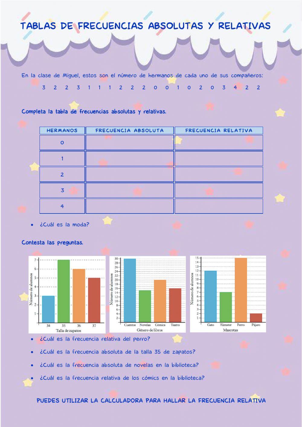 Frecuencia absoluta y relativa