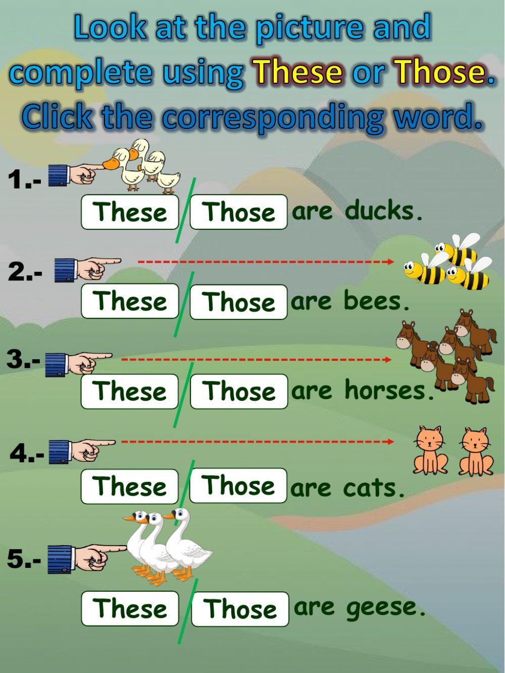 These are - Those are + Farm animals