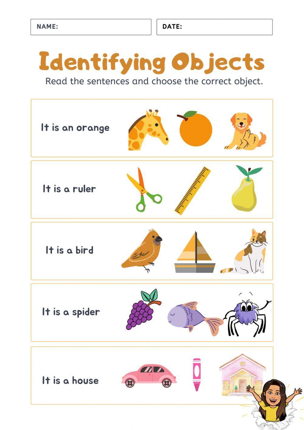 502701 identifying objects xophie liveworksheets