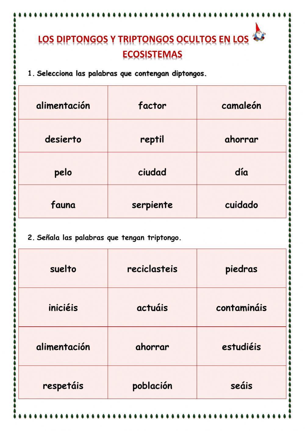 Diptongos y triptongos