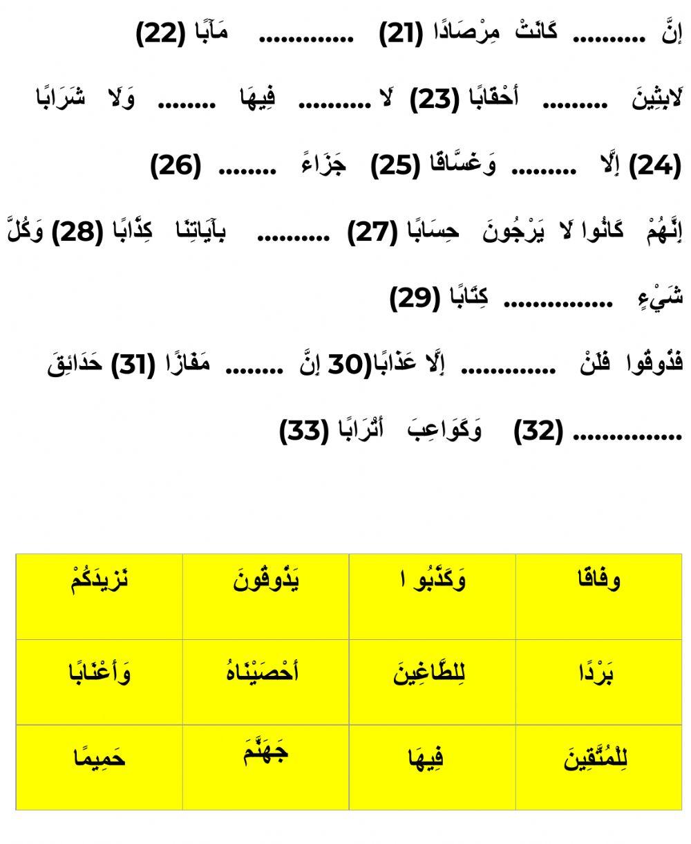 Sura An Nabaa 21 - 33