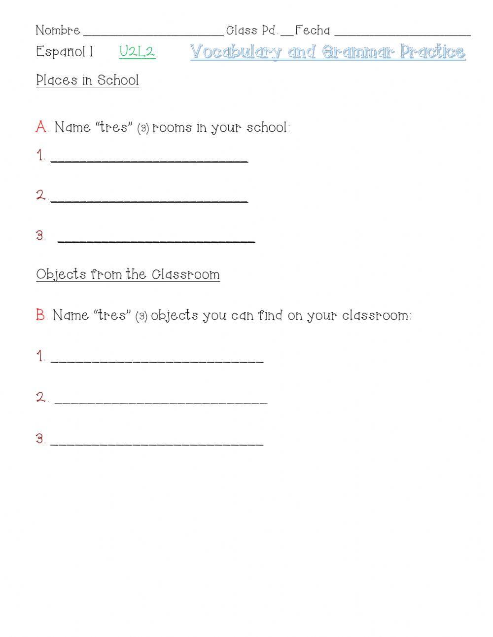 Práctica de las emociones, las preposiciones, verbos ser & estar