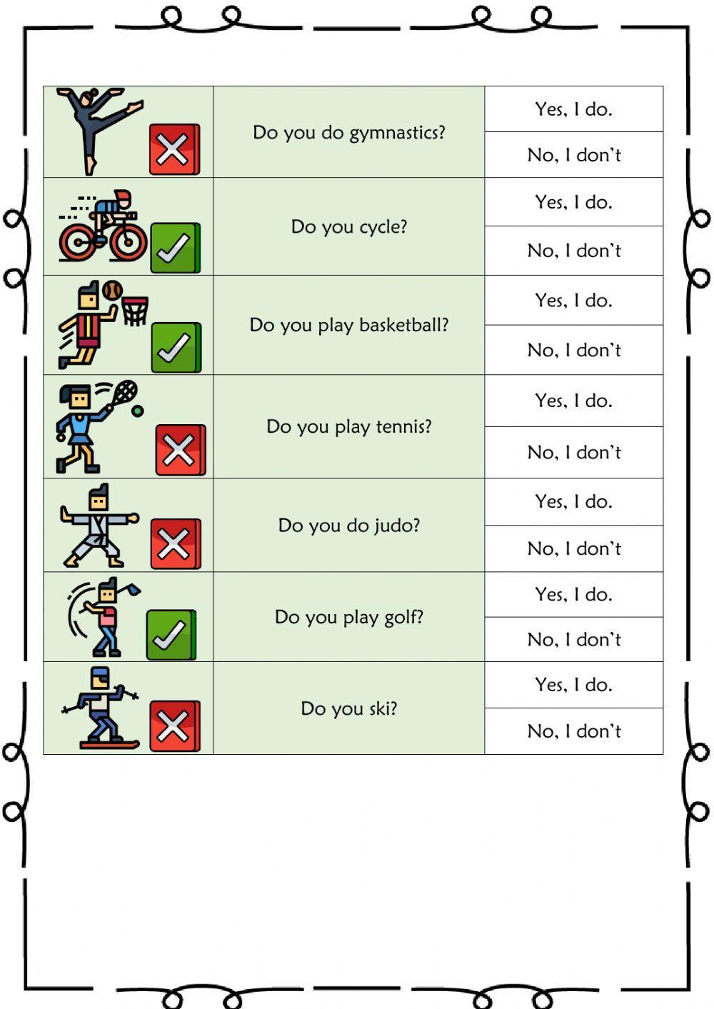 4º UD 2 - At the Sports Centre Ficha 3