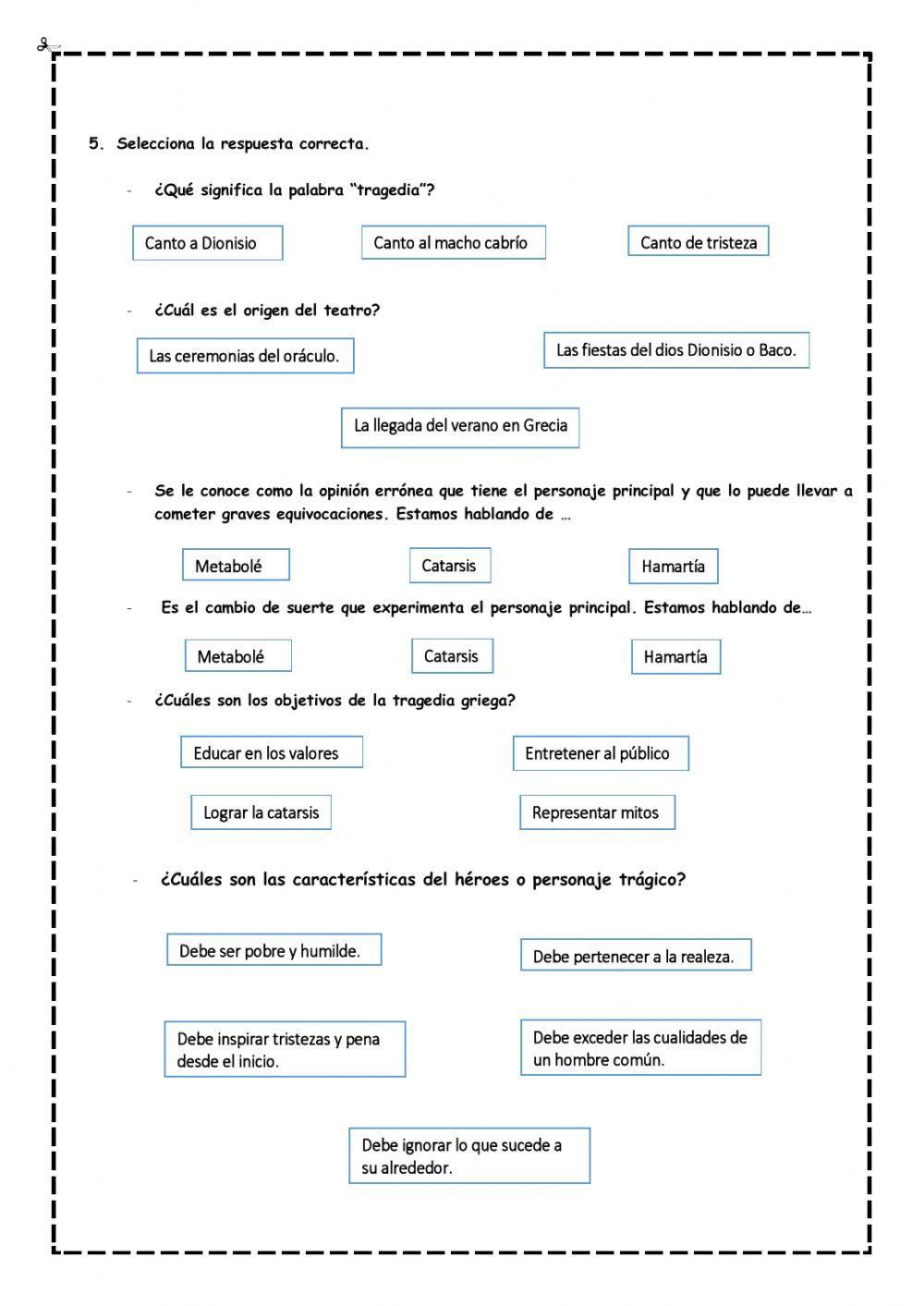 Repaso: El género dramático