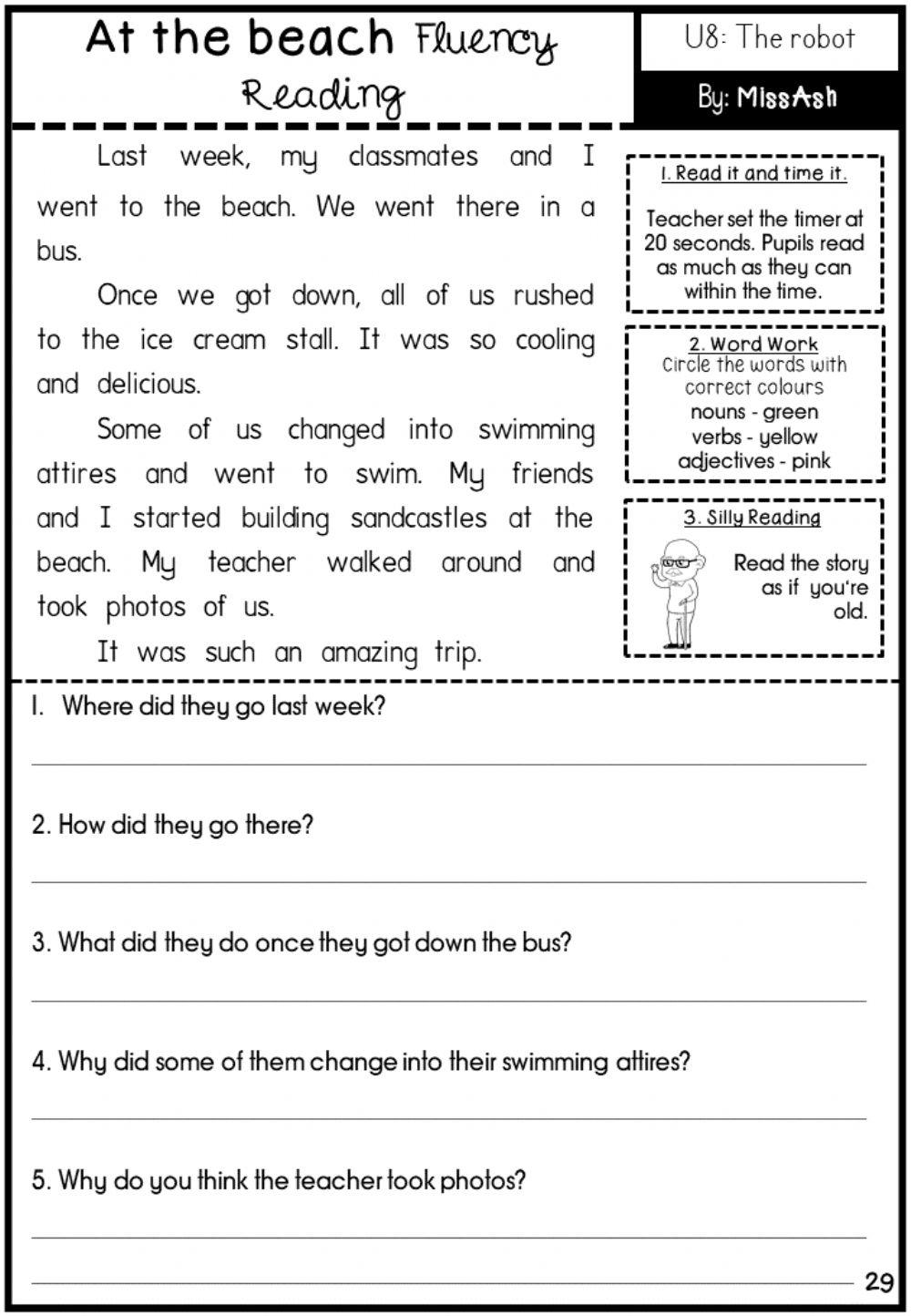 To the beach AINA SOFIA Live Worksheets