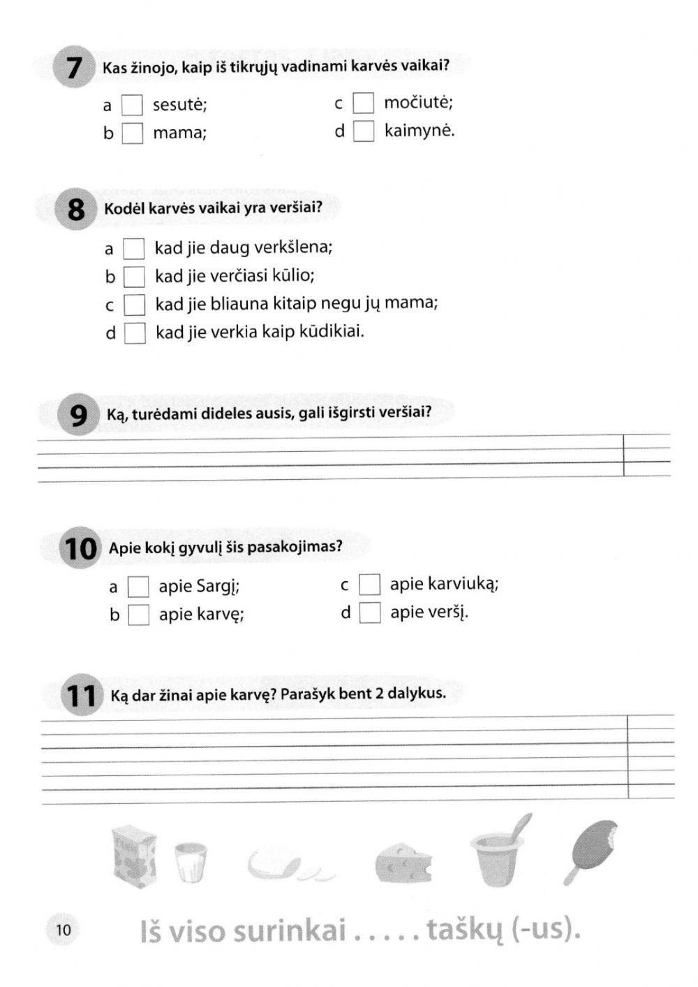 Teksto suvokimo 3 testas