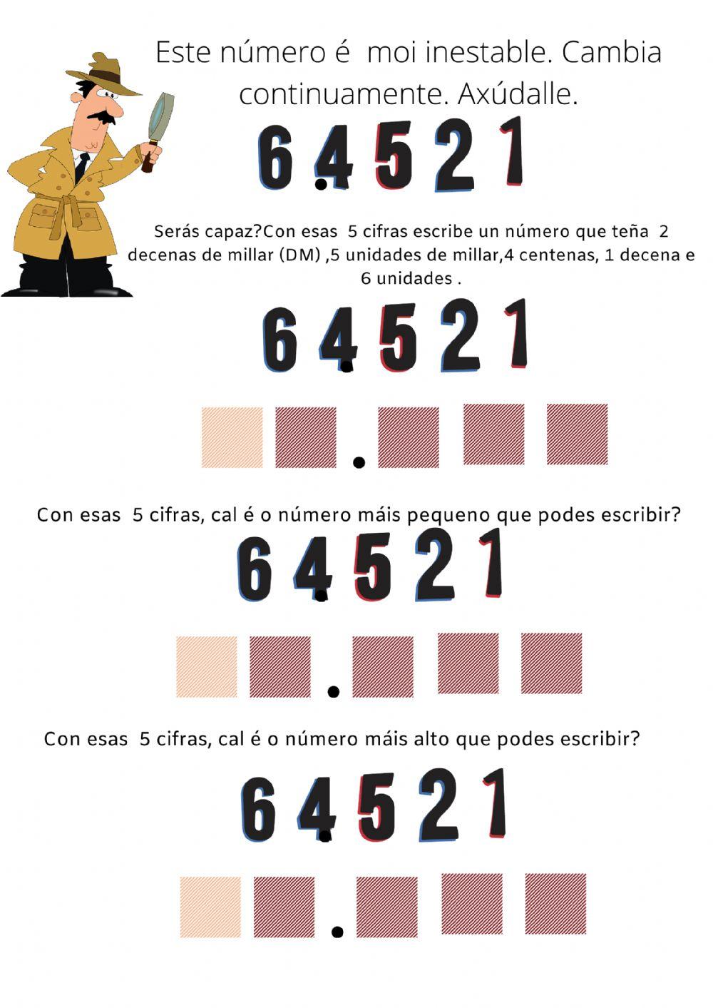 Numeros de 5 cifras