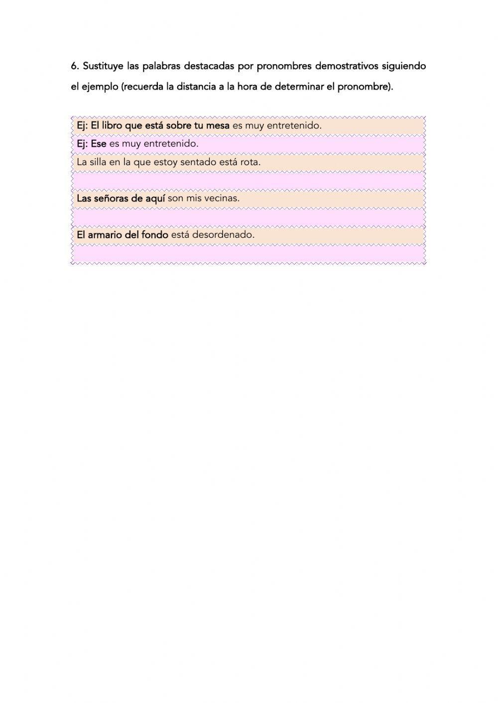 Determinantes y pronombres Determinantes y pronombres