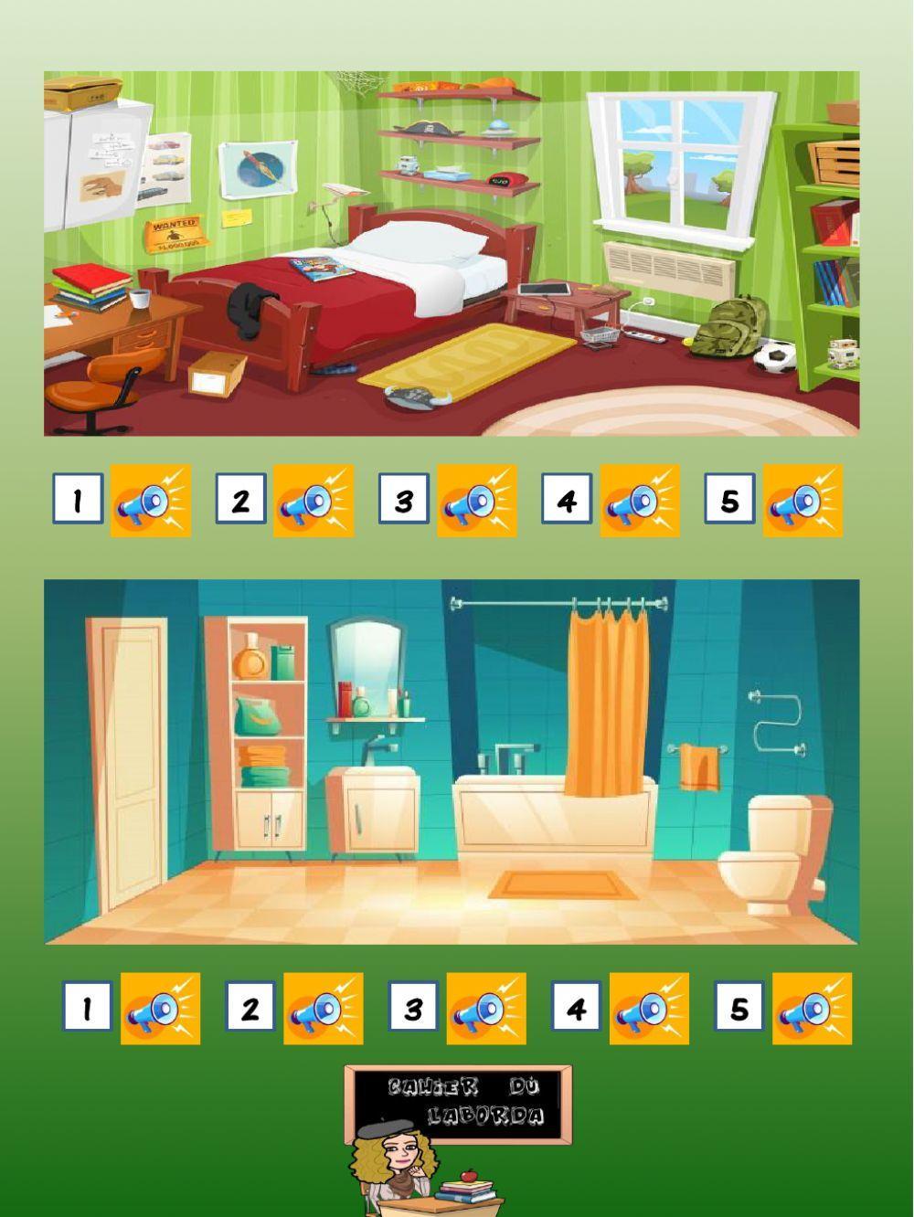 Furnitures and prepositions (Listening)