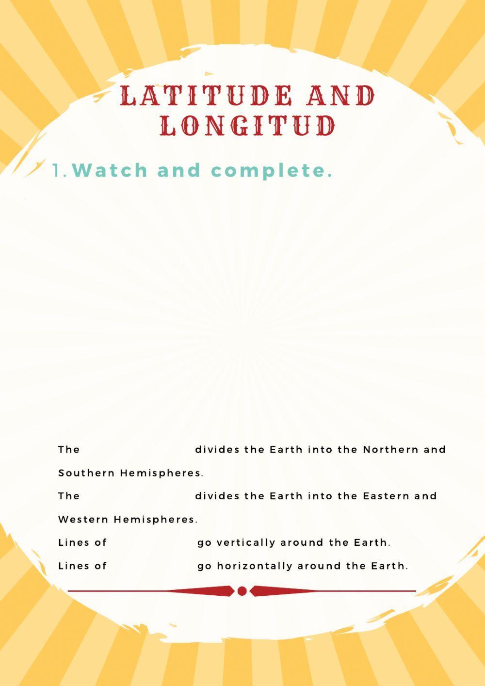 Latitude and Longitude