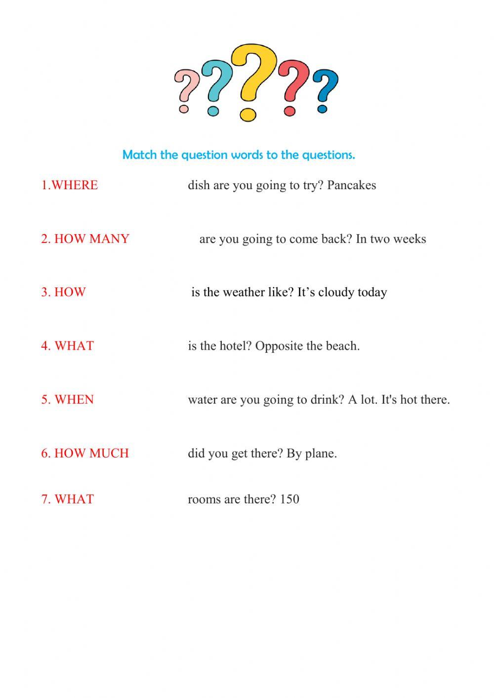 Question words Teens 3