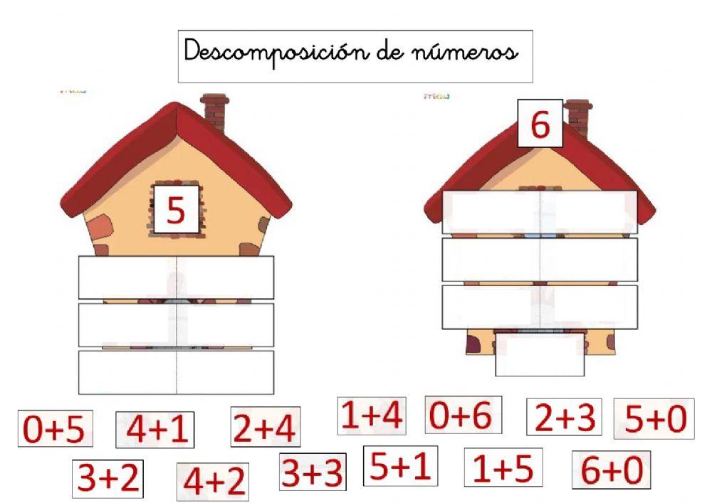 La descomposición del cinco y del seis
