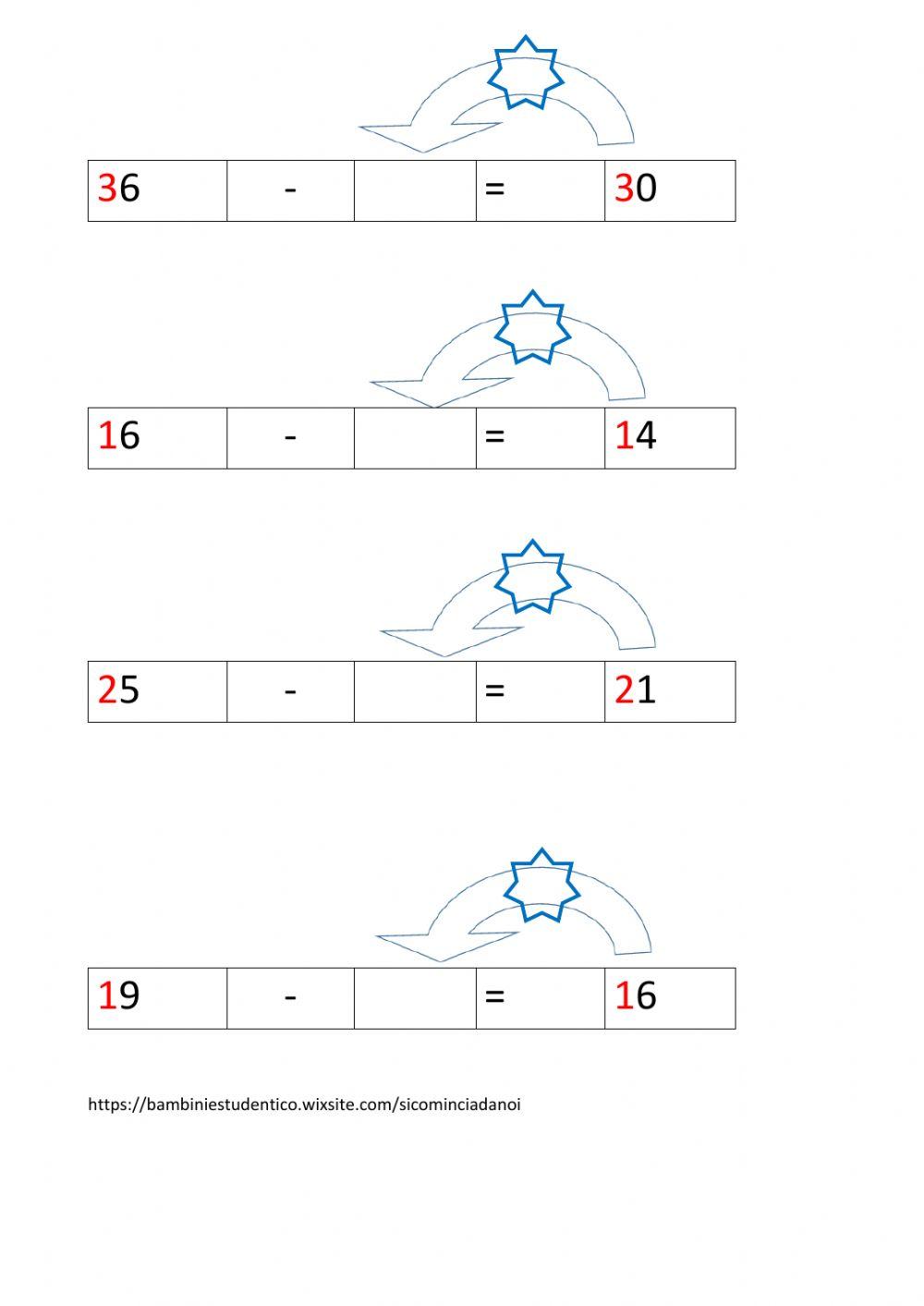 Operazioni inverse: addizioni e sottrazioni