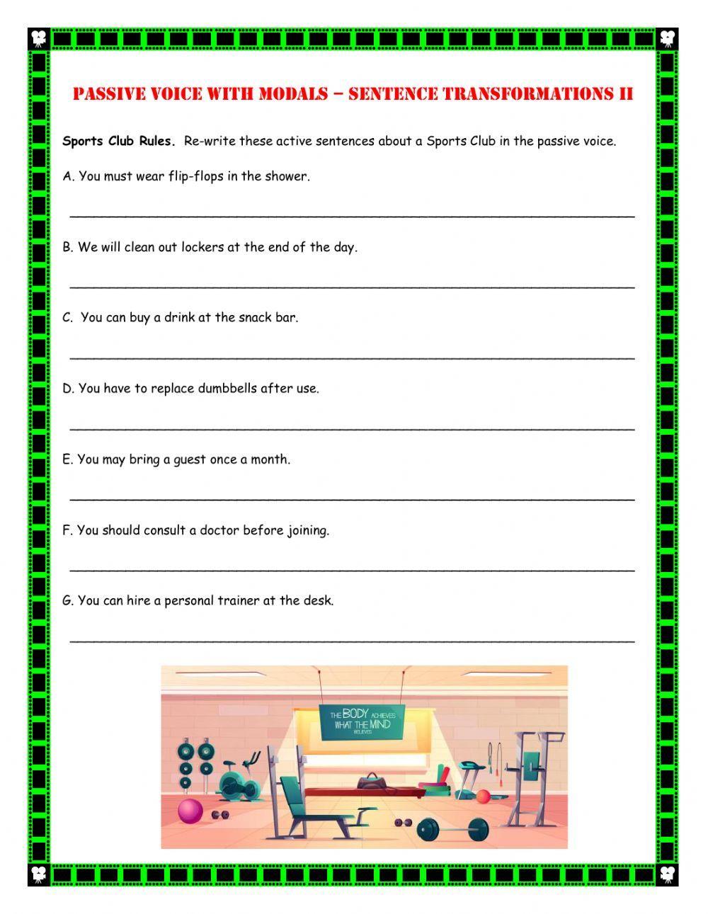 Passive with Modals Sentence Transformations 2