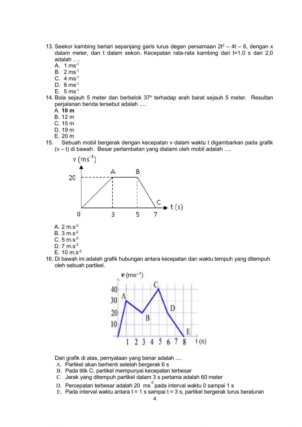 Ulangan harian fisika