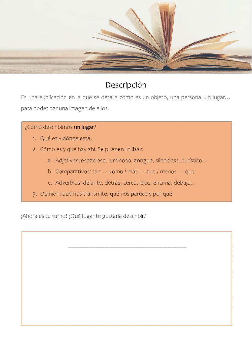 Descripción de un lugar