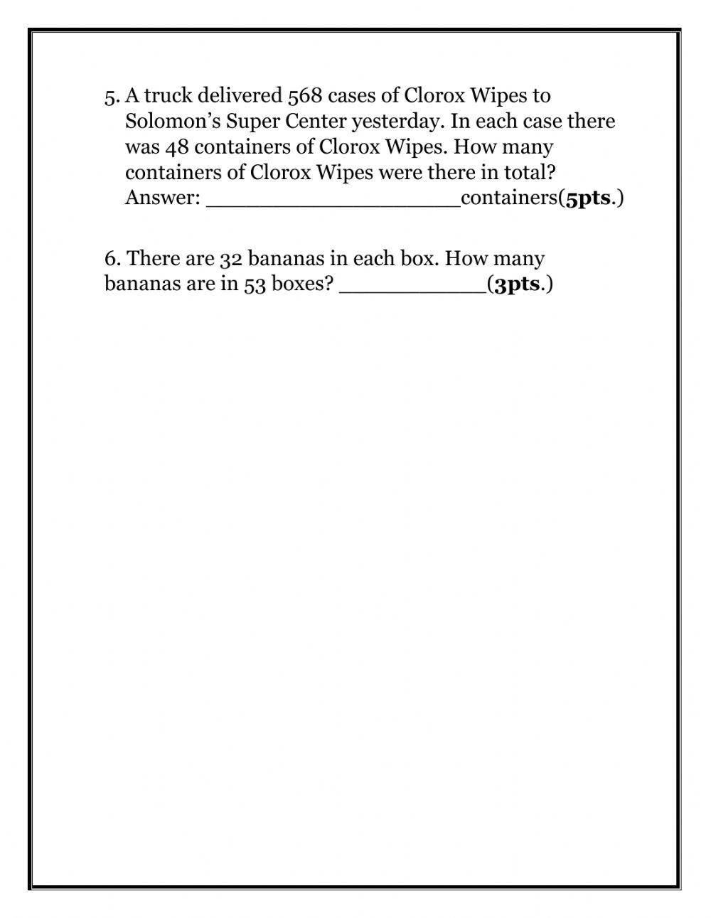 Multiplying Whole NUmbers