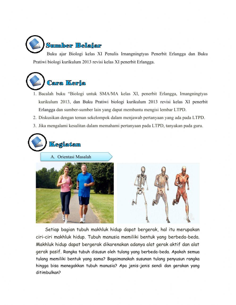 Sistem gerak (tulang-peretemuan 1) kelas xi mia 3