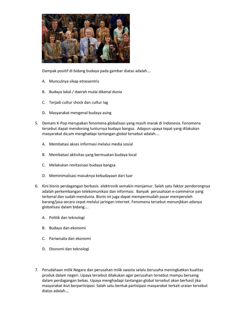 Ciri dan dampak globalisasi