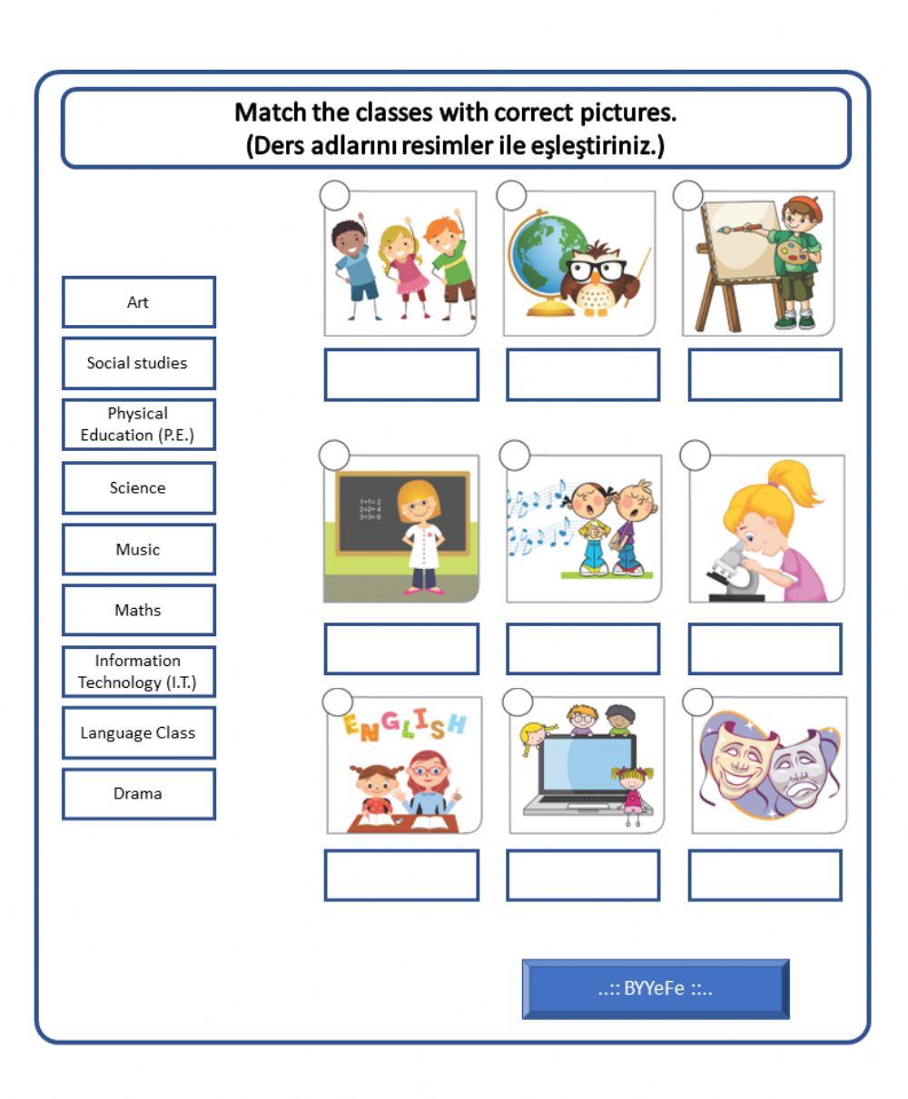 School Subjects - Dersler