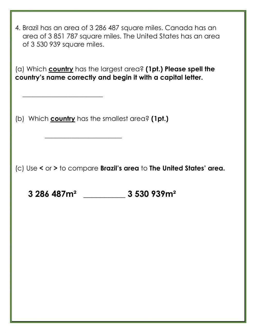 Math-Compare - Order Word Problems