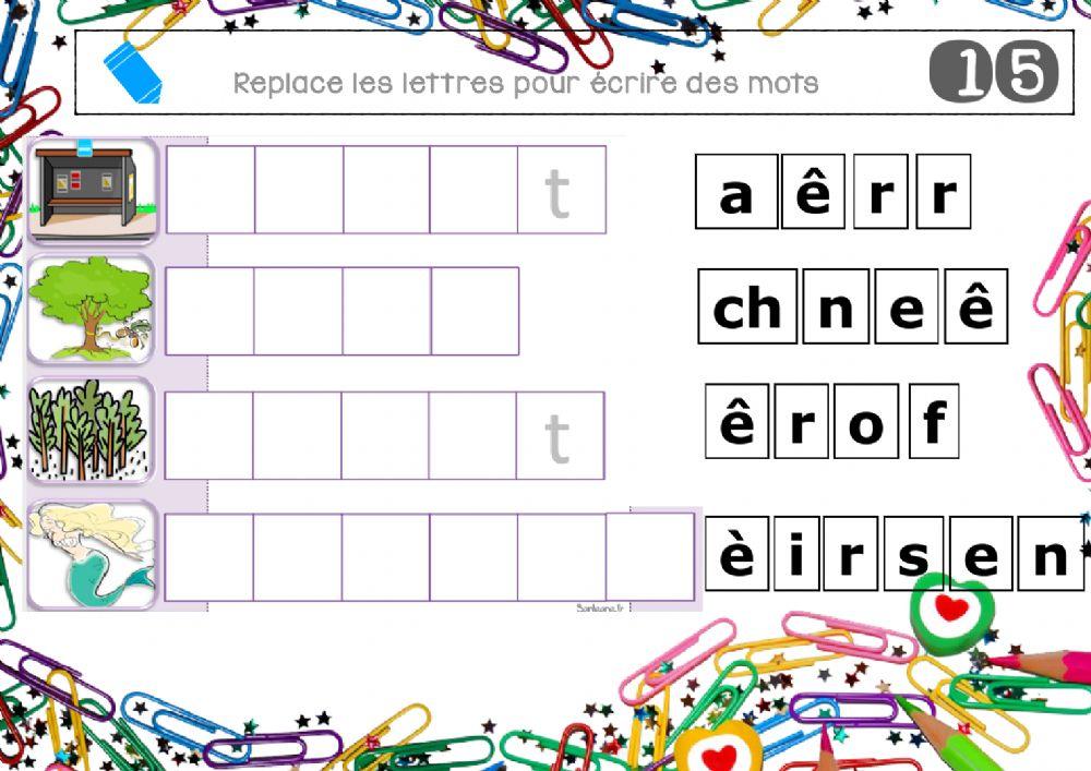 Loto lettres mobiles 15