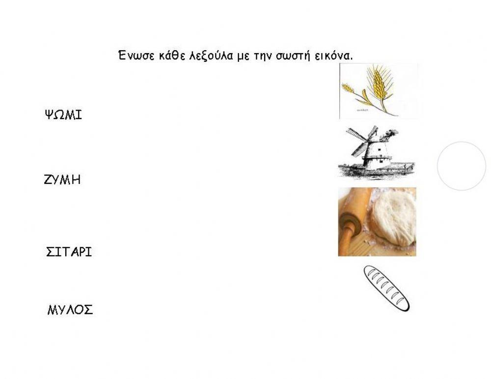 Λεξεις σχετικες με ψωμι