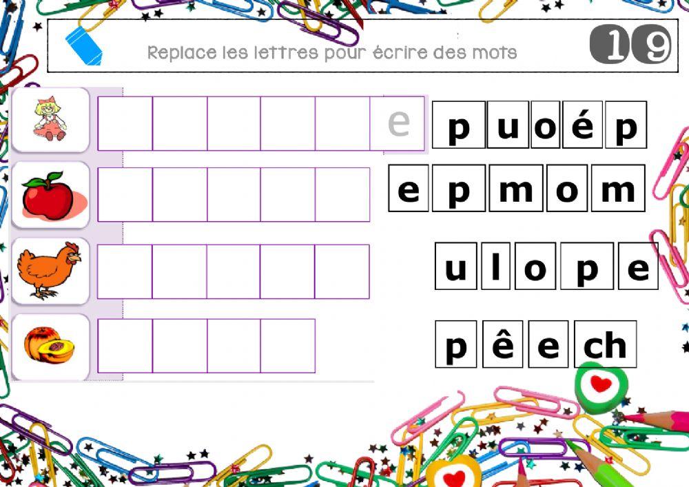 Loto lettres mobiles 19