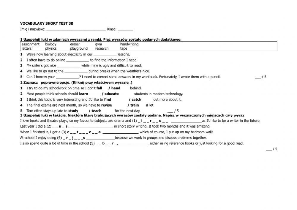 Repetytrium szkoła vocab.