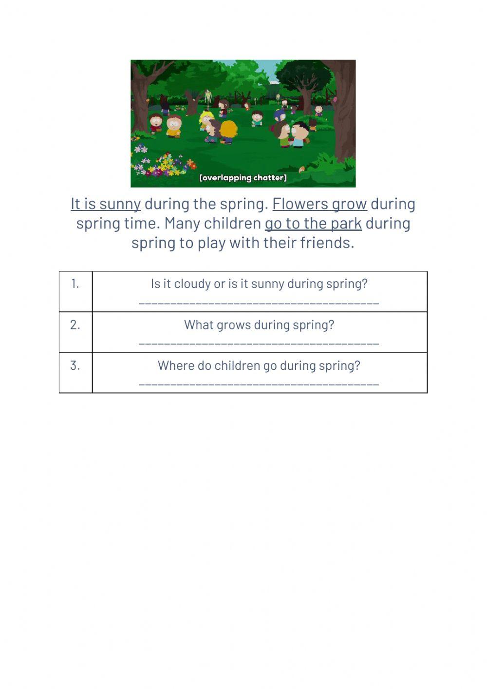 Exercise Unit 4 Year in, Year out