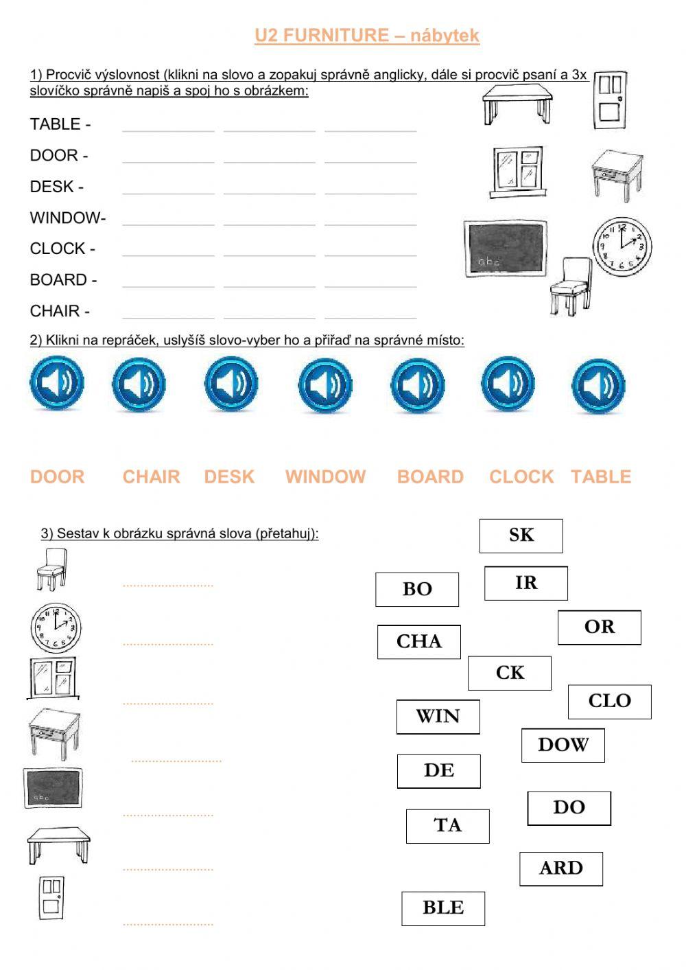 ChitChat1-U2 nábytek procvičování