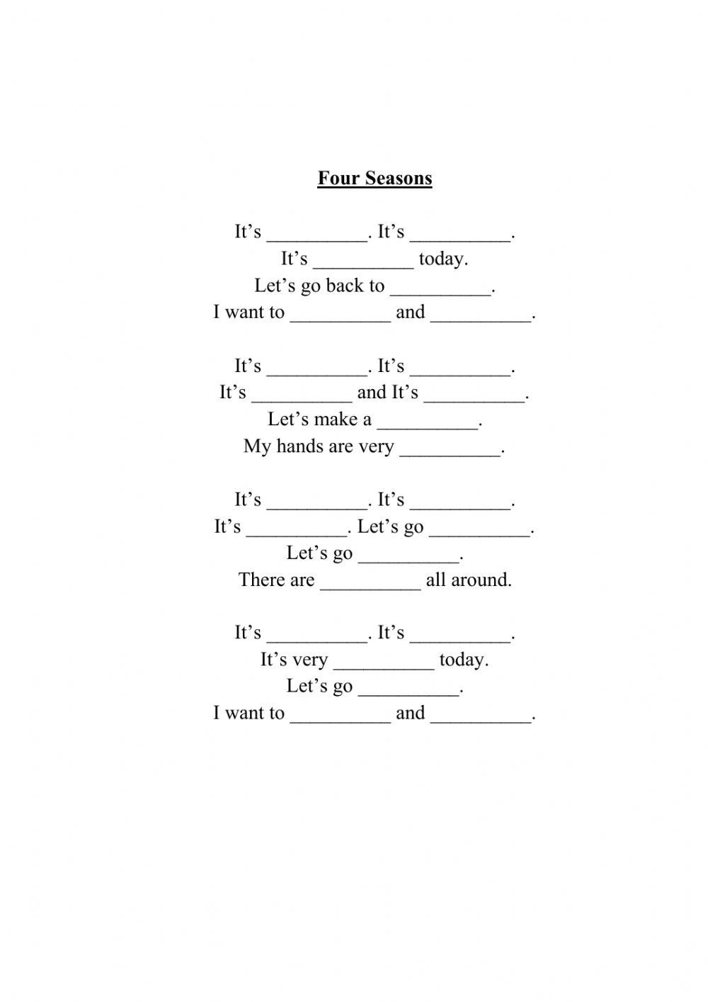 Exercise Unit 4 Year in, Year out
