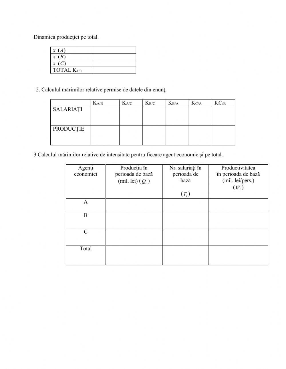 Indicatori statistici