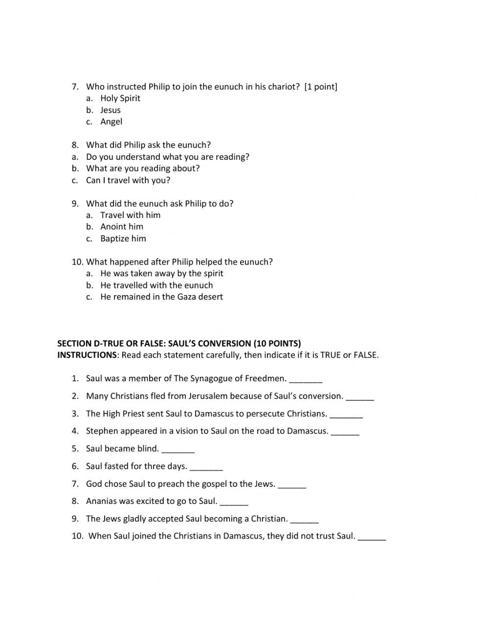 Conversion Unit Test