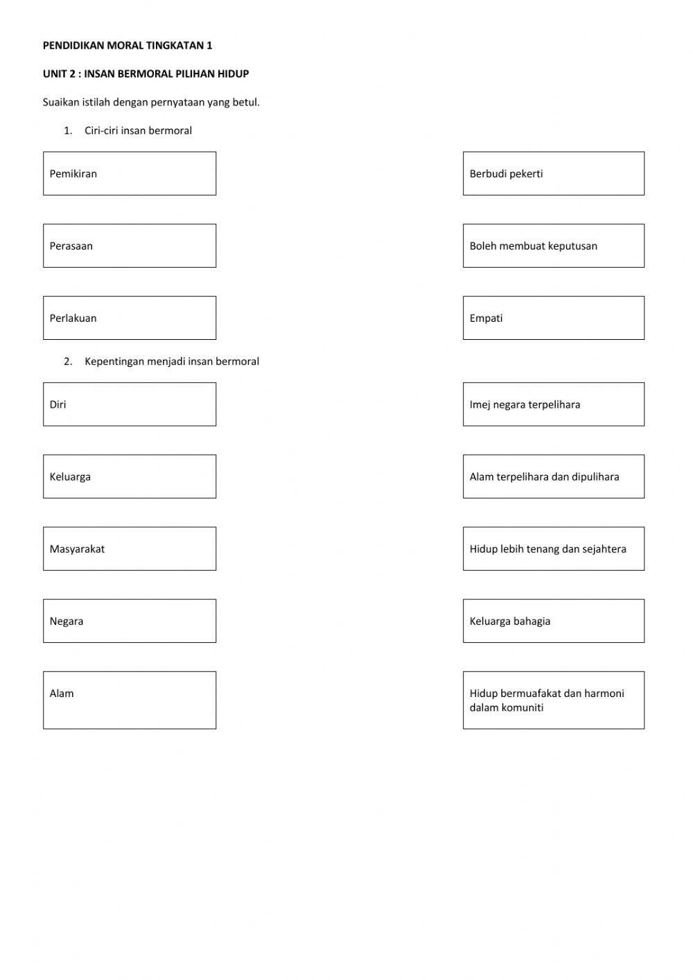 UNIT 2 INSAN BERMORAL PILIHAN HIDUP