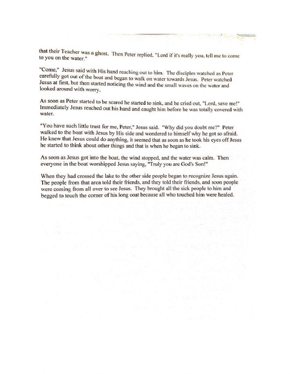 Jesus Walks on Water