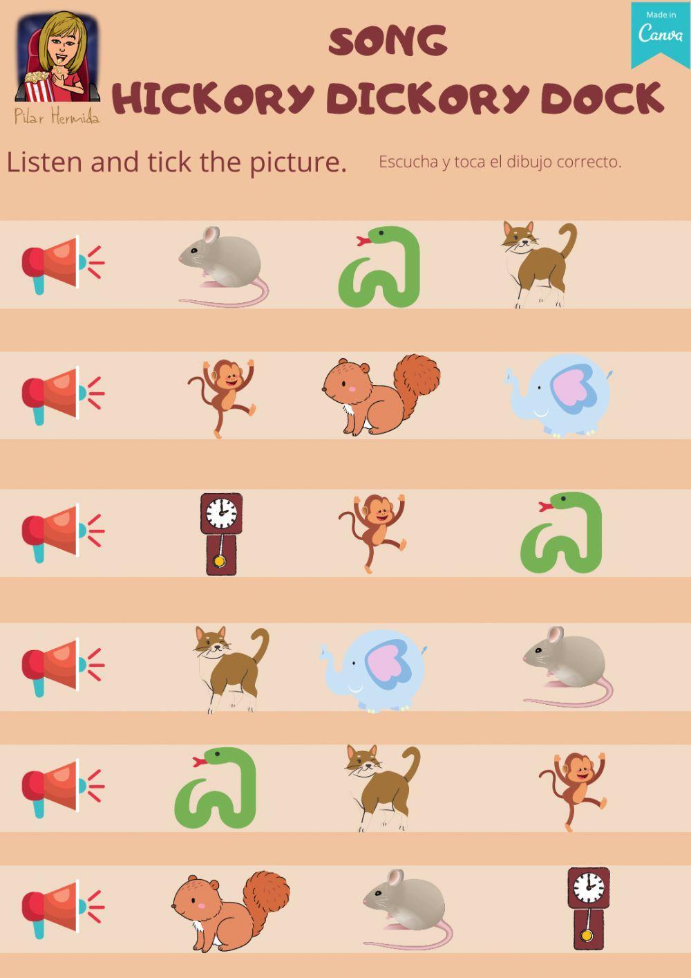 SONG Hickory Dickory Dock