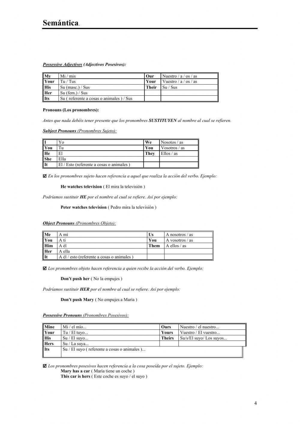 Vocabulario Transito 1 ESO