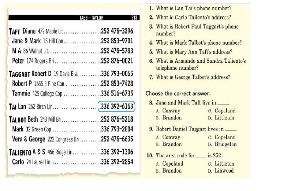 Exercise -1 (LIVEWORKSHEETS)- Reading a phone log in a newspaper