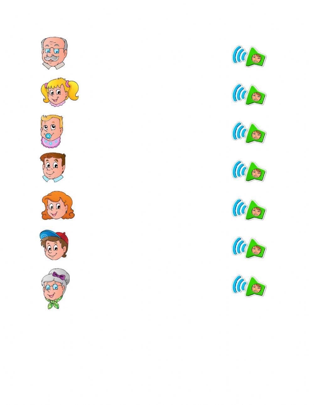 Family members - vocabulary