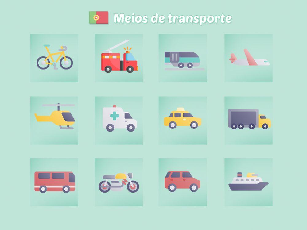 Revisión de los medios de transporte en portugués