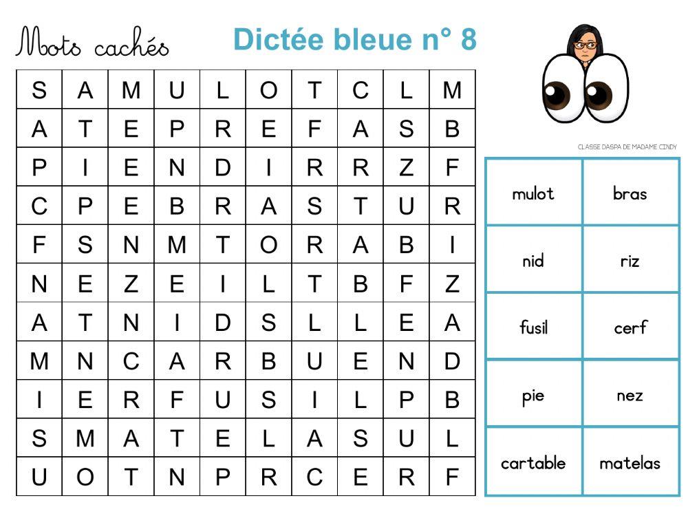 Dictée bleue 8