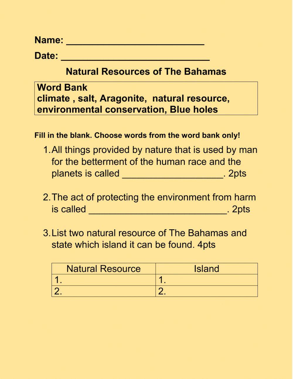 Natutal Resources