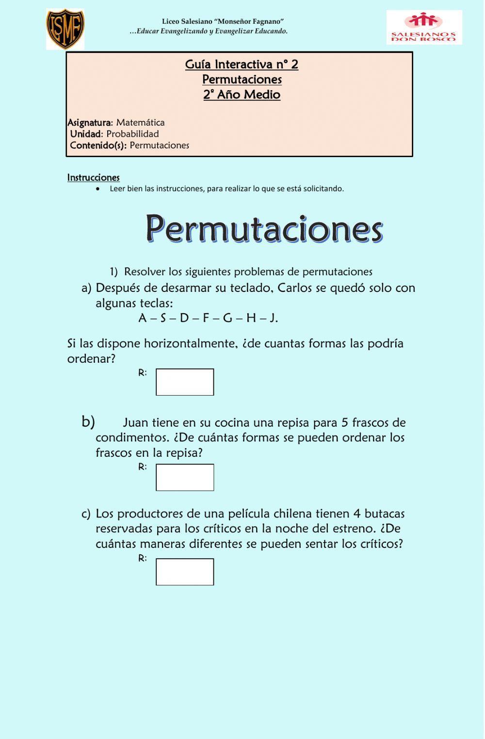 Permutaciones