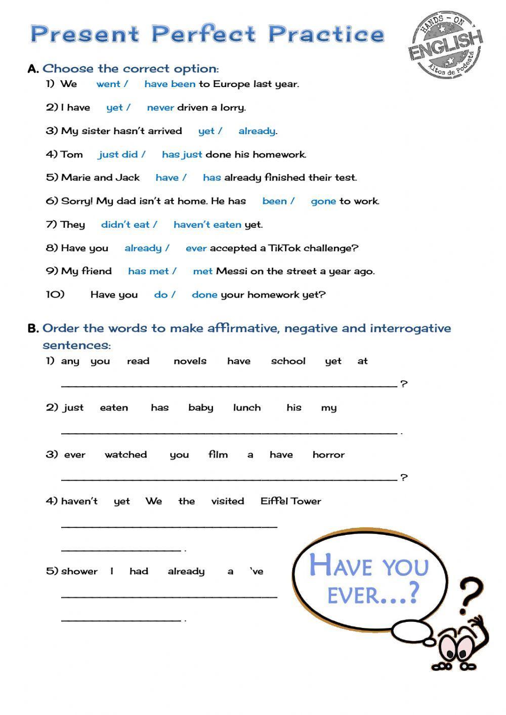 Present Perfect Simple