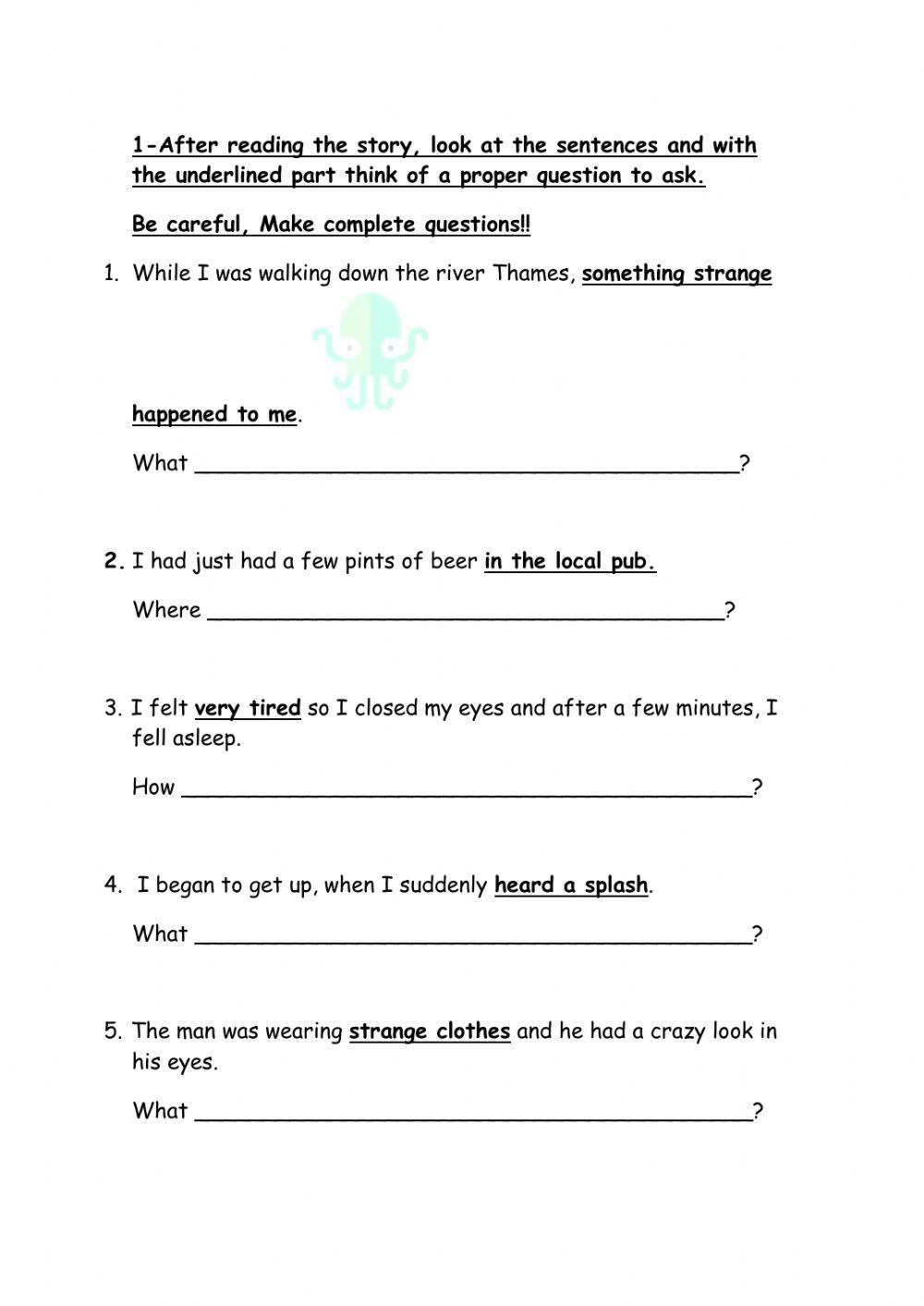 Making questions practice