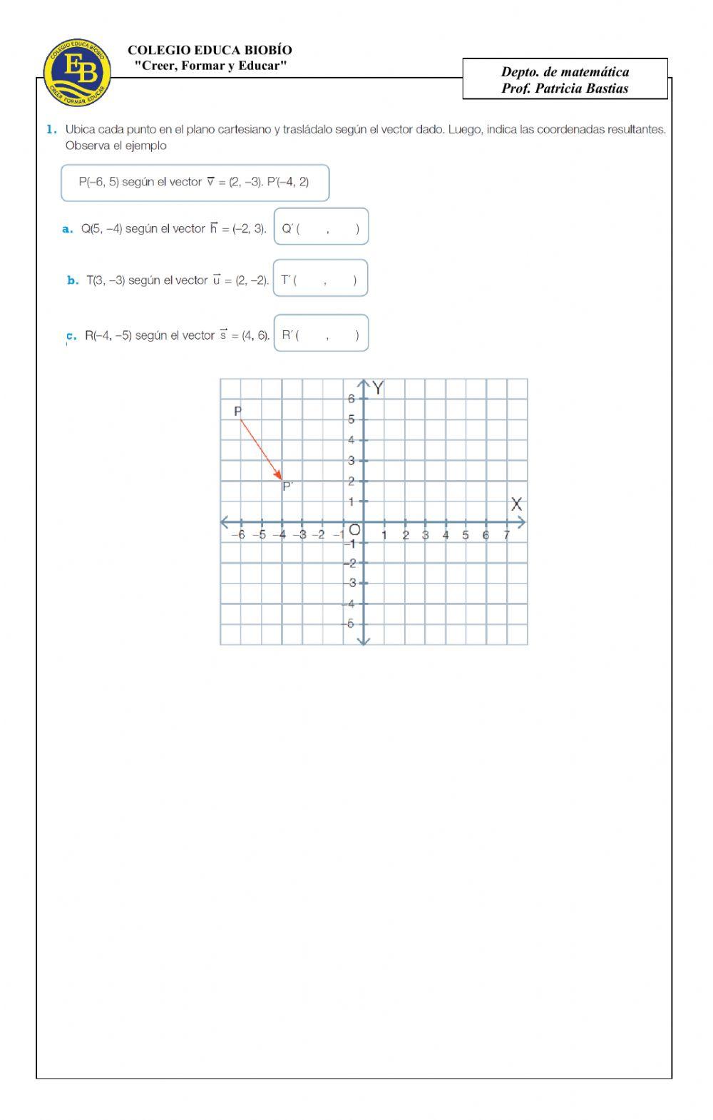 Clase 71 8° Trasladar figuras según vectores de traslación.